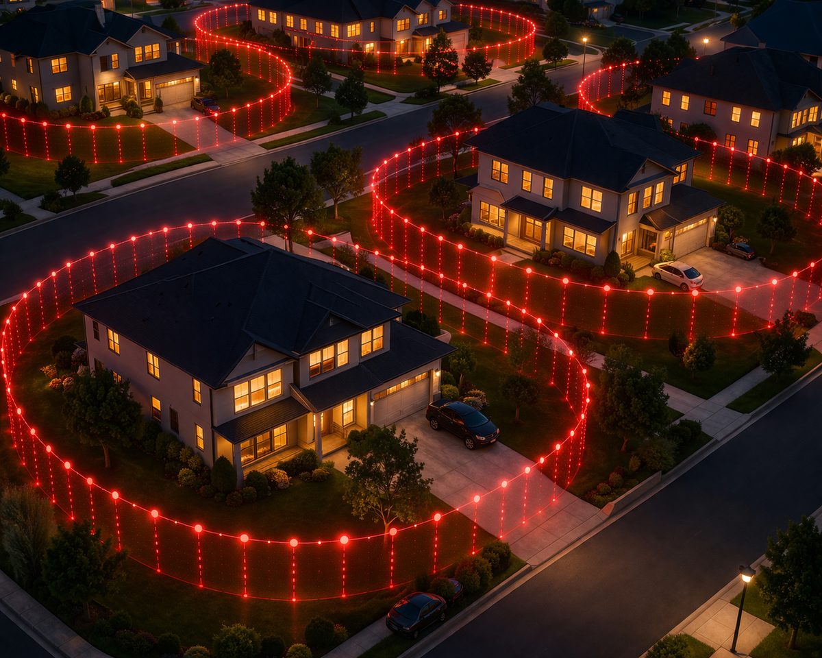 Geofence perimeter around residential households